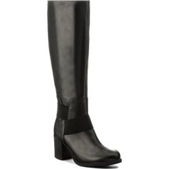 Kozaki ANN MEX - 8276 01S Czarny. Czarne kozaki damskie Ann Mex, z materiału, przed kolano, bez obcasa, na obcasie. W wyprzedaży za 389.00 zł.