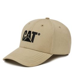 Czapka z daszkiem CAT Footwear. Brązowe czapki i kapelusze damskie CAT Footwear, bez wzorów. Za 89.99 zł.