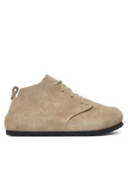 Birkenstock Trzewiki Dundee 1032850 Beżowy. Brązowe botki damskie Birkenstock, ze skóry, bez obcasa, na płaskiej podeszwie, bez zapięcia. Za 849.99 zł.