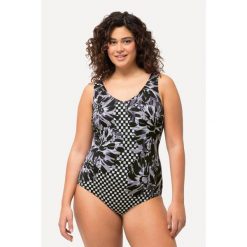 Damski Kostium kąpielowy nadruk patchworkowy bez miękkich miseczek. Czarne kostiumy jednoczęściowe damskie Ulla Popken, l, bez wzorów, z poliesteru, sportowe, plus size, do pływania. Za 195.99 zł.