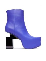 United Nude Botki Cubist Bootie 1094392016 Niebieski. Niebieskie botki damskie United Nude, ze skóry, bez obcasa, na słupku, bez zapięcia. Za 1,949.00 zł.