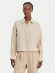 Weekend Max Mara Koszula Capo 2615041022 Beżowy Regular Fit. Brązowe bluzki damskie Weekend Max Mara, bez wzorów, ze lnu, bez kołnierzyka, bez ramiączek. Za 1,369.00 zł.