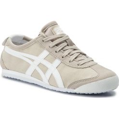 Sneakersy ASICS - ONITSUKA TIGER Mexico 66 1183A223 Simply Taupe/White 250. Brązowe półbuty damskie Asics, bez wzorów, z materiału, bez obcasa, na płaskiej podeszwie, bez zapięcia. W wyprzedaży za 199.00 zł.