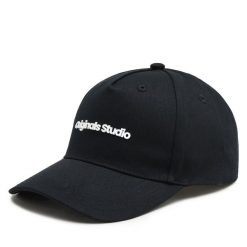Czapka z daszkiem Jack & Jones. Czarne czapki i kapelusze męskie Jack & Jones, bez wzorów. Za 49.99 zł.