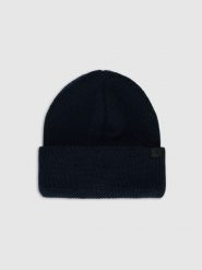 4F Czapka beanie z wełną merino uniseks - granatowa Uniwersalny. Niebieskie czapki i kapelusze męskie 4f, na zimę, bez wzorów, z wełny, klasyczne. Za 99.99 zł.