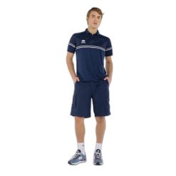 Szorty bermudzkie Errea Ricky. Niebieskie szorty męskie ERREA, m, bez wzorów, z materiału, eleganckie. Za 197.50 zł.