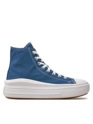 Converse Trampki Chuck Taylor All Star Move Platform A09395C Niebieski. Niebieskie trampki i tenisówki damskie Converse, bez wzorów, z materiału, retro, bez zapięcia. Za 259.99 zł.