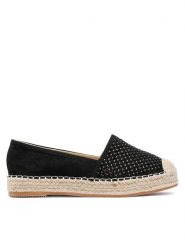 Jenny Fairy Espadryle WSS013-01 Czarny. Czarne espadryle damskie Jenny Fairy, bez wzorów, z materiału, bez obcasa, bez zapięcia. Za 89.99 zł.