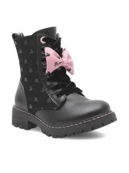 Mickey&Friends Kozaki AW23-149DSTC Czarny. Czarne buty zimowe dziewczęce Mickey&Friends, bez wzorów, z syntetyku, bez zapięcia. Za 119.99 zł.