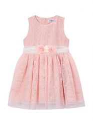 Mayoral Sukienka elegancka 3919 Różowy Regular Fit. Czerwone sukienki dla dziewczynek Mayoral, bez wzorów, z syntetyku, eleganckie, bez ramiączek. Za 232.99 zł.