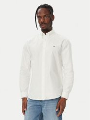Tommy Jeans Koszula Oxford DM0DM23711 Biały Regular Fit. Białe koszule męskie Tommy Jeans, m, bez wzorów, z bawełny, bez kołnierzyka, bez ramiączek. Za 329.99 zł.