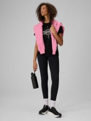 4F Legginsy dzianinowe damskie - czarne XL. Czarne legginsy damskie 4f, xl, bez wzorów, z dzianiny. Za 129.99 zł.