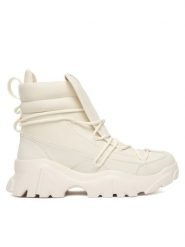EA7 Emporio Armani Trzewiki 7X000335 AF18611 MZ182 Biały. Białe botki męskie EA7 Emporio Armani, bez wzorów, ze skóry, bez zapięcia. Za 809.99 zł.