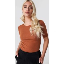 Trendyol T-shirt Basic Camisole Knitted - Brown. T-shirty damskie marki Trendyol. Za 80.95 zł.