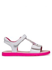 Geox Sandały J Sandal Joyfoot Gir J65P1C 000HH C1441 S Biały. Białe sandały dziewczęce Geox, ze skóry, bez zapięcia. Za 229.99 zł.