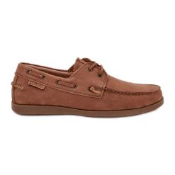 Skórzane Mokasyny Męskie Big Star RR174162 Camel brązowe. Brązowe mokasyny męskie ze skóry, eleganckie. Za 384.97 zł.