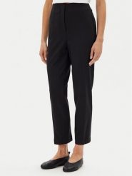 Calvin Klein Spodnie materiałowe LV044B690G Czarny Slim Fit. Czarne spodnie materiałowe damskie Calvin Klein, xs, bez wzorów, z materiału. Za 249.99 zł.