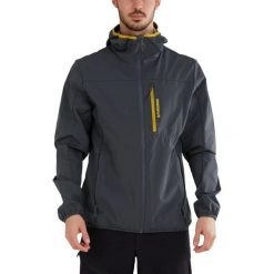 Kurtka softshellowa męska Fundango Alloy Hooded Softshell. Szare kurtki sportowe męskie Fundango, m, bez wzorów, z poliamidu, trekkingowe. Za 459.90 zł.