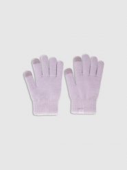 4F Rękawiczki dzianinowe Touch Screen dziecięce - fioletowe L/XL. Fioletowe rękawiczki dziecięce 4f, bez wzorów, z dzianiny. Za 39.99 zł.