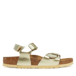 Sandały Birkenstock. Żółte sandały dziewczęce Birkenstock, bez zapięcia. Za 319.99 zł.