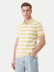 Guess Jeans Polo M6GP00 KCOT1 Żółty Regular Fit. Żółte koszulki polo męskie Guess Jeans, m, z aplikacjami, z bawełny, bez ramiączek. Za 299.99 zł.