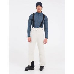 Spodnie narciarskie Protest Owens. Białe spodnie snowboardowe męskie Protest, bez wzorów, narciarskie. Za 510.50 zł.