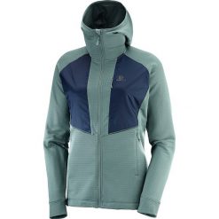 Kurtka polarowa "Grid" w kolorze zielonym. Zielone kurtki damskie Salomon, xs, bez wzorów, z polaru, bez kaptura. W wyprzedaży za 285.95 zł.