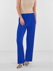 YAS Spodnie materiałowe 26028051 Niebieski Regular Fit. Niebieskie spodnie materiałowe damskie YAS, m, bez wzorów, z materiału. Za 279.99 zł.