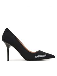 LOVE MOSCHINO Szpilki JA10299G1PIM0000 Czarny. Czarne szpilki damskie Love Moschino, bez wzorów, ze skóry, bez obcasa, bez zapięcia. Za 919.99 zł.