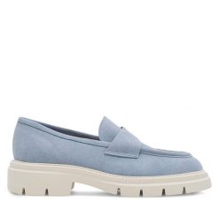 Loafersy GINO ROSSI. Niebieskie mokasyny damskie Gino Rossi. Za 187.99 zł.