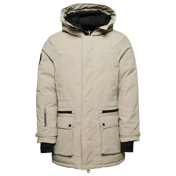 Pikowana parka Superdry City. Szare kurtki męskie Superdry., s, z aplikacjami, z elastanu, sportowe, bez kaptura. Za 687.95 zł.