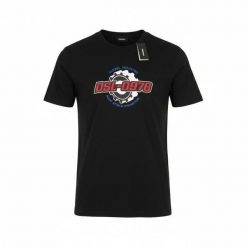 T-shirt męski Diesel T-diegos-k21 czarny, rozciągliwy trykot z logo. Czarne t-shirty męskie Diesel, m, bez wzorów, z bawełny, klasyczne, bez kołnierzyka. Za 248.99 zł.
