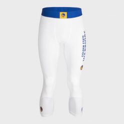 Legginsy 3/4 do koszykówki unisex NBA Tarmak 500 Golden State Warriors. Legginsy sportowe męskie TARMAK, xs, bez wzorów, z elastanu, do koszykówki. Za 89.99 zł.
