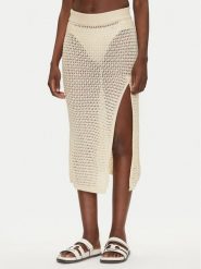Guess Spódnica midi E5GD09 Z3N30 Écru Regular Fit. Spódnice damskie Guess, l, z aplikacjami, z syntetyku, midi. Za 149.99 zł.