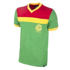 Koszulka retro piłkarska dla dorosłych - Kamerun 1989 - Zielona. Zielone koszulki sportowe męskie COPA FOOTBALL, m, bez wzorów, bez kołnierzyka, bez ramiączek, do piłki nożnej. Za 296.76 zł.