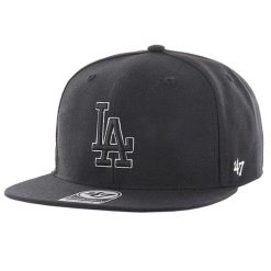 Czapka z daszkiem męska Los Angeles Dodgers No Shot 47 Captain 47 Cap. Czarne czapki i kapelusze męskie 47 Brand, bez wzorów, z bawełny, sportowe. Za 129.99 zł.