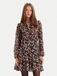 Morgan Sukienka codzienna 252-RLEOL.F Brązowy Regular Fit. Brązowe sukienki damskie Morgan, na co dzień, bez wzorów, z syntetyku, bez kołnierzyka, bez ramiączek, proste. Za 439.99 zł.