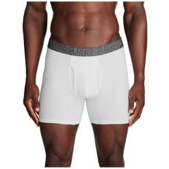 Bokserki sportowe męskie UNDER ARMOUR majtki 3-PAK. Białe bokserki męskie Under Armour, m, bez wzorów, z bawełny. Za 149.99 zł.