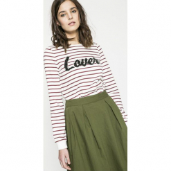 Vero Moda - Bluza Girls. Szare bluzy damskie Vero Moda, z aplikacjami, z bawełny. W wyprzedaży za 49.90 zł.