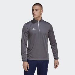 Bluza piłkarska męska Adidas Entrada 22 Training Top. Szare bluzy męskie Adidas, m, bez wzorów, bez kaptura, do piłki nożnej. Za 112.91 zł.