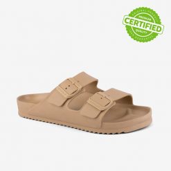 Klapki damskie Coqui. Brązowe klapki damskie Coqui, bez wzorów, sportowe, bez obcasa. Za 139.99 zł.