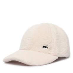 Czapka z daszkiem KARL LAGERFELD. Białe czapki i kapelusze damskie KARL LAGERFELD, bez wzorów. Za 339.99 zł.