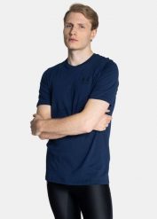 Koszulka Under Armour Sportstyle Left Chest SS (1326799-408). Niebieskie koszulki sportowe męskie Under Armour, na lato, l, bez wzorów, z bawełny, bez kołnierzyka, bez ramiączek, na fitness i siłownię. Za 99.99 zł.