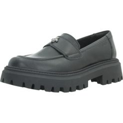 Buty GEOX J MAQUINNENS GIRL Czarny. Czarne obuwie sportowe damskie Geox, bez wzorów, z syntetyku, na fitness i siłownię. Za 252.99 zł.