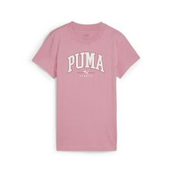 Damska koszulka z nadrukiem PUMA SQUAD PUMA Mauved Out Pink. Czerwone koszulki sportowe damskie Puma, m, bez wzorów, bez kołnierzyka, bez ramiączek, na jogę i pilates. Za 67.99 zł.