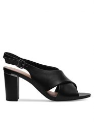 Lasocki Sandały WYL3858-2Z Czarny. Czarne klapki damskie Lasocki, bez wzorów, ze skóry, bez obcasa, na słupku, bez zapięcia. Za 229.99 zł.