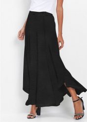 Spódnica z dżerseju z mieszanki wiskozy. Czarne spódnice damskie bonprix, bez wzorów, z dżerseju, eleganckie, maxi. Za 129.99 zł.