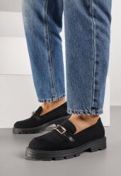 Czarne Mokasyny Ozdobione Klamrą Wildbluff. Czarne mokasyny damskie Born2be, z jeansu, biznesowe. Za 99.99 zł.