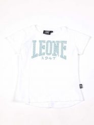 Koszulka z bawełna na co dzień na siłownię. Białe t-shirty i topy dla dziewczynek LEONE 1947 APPAREL, bez wzorów, z bawełny, bez ramiączek. Za 63.11 zł.