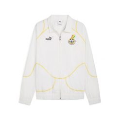 Męska kurtka dresowa Ghana ftblStatement PUMA White Pelé Yellow. Białe kurtki sportowe męskie Puma, m, z aplikacjami, z dresówki, do biegania. Za 459.00 zł.